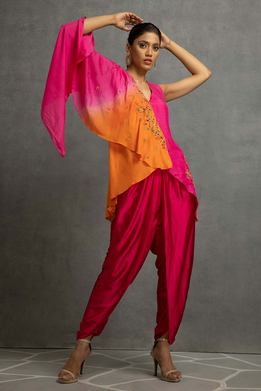 Pink Ombre Layered Top & Pant Co-Ord Set