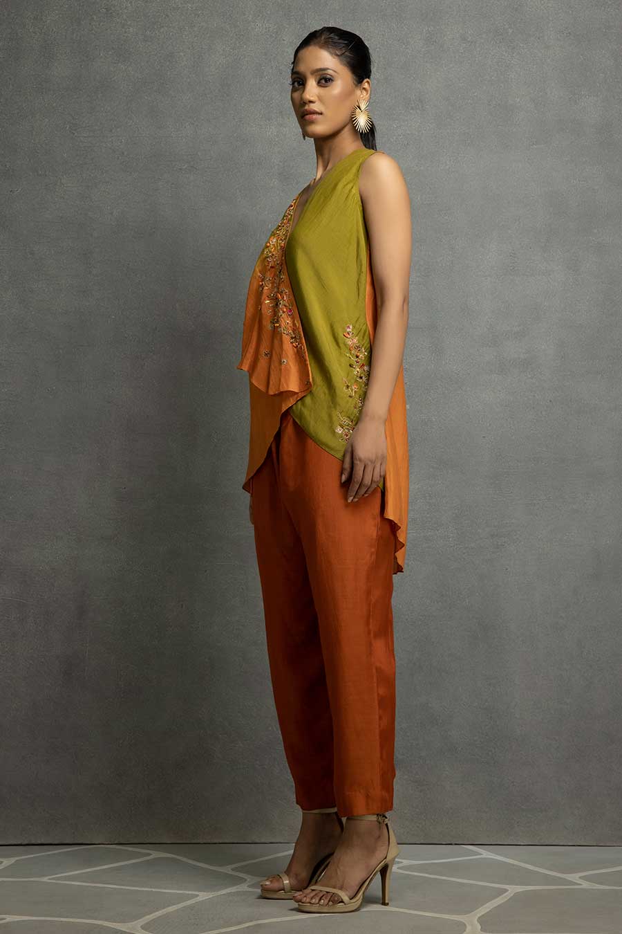 Green Ombre Layered Top & Pant Co-Ord Set