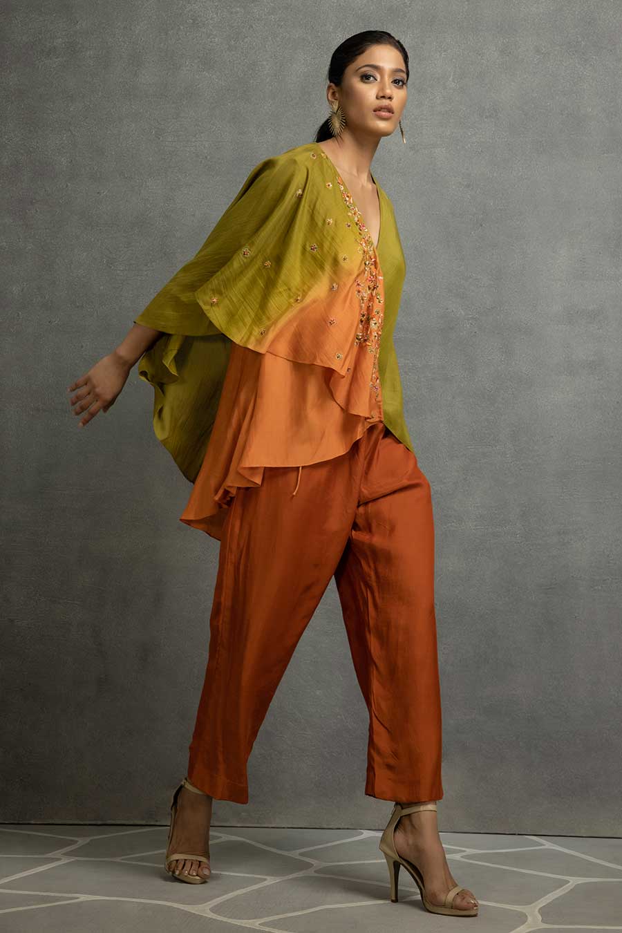 Green Ombre Layered Top & Pant Co-Ord Set
