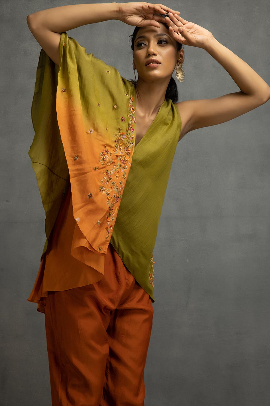 Green Ombre Layered Top & Pant Co-Ord Set