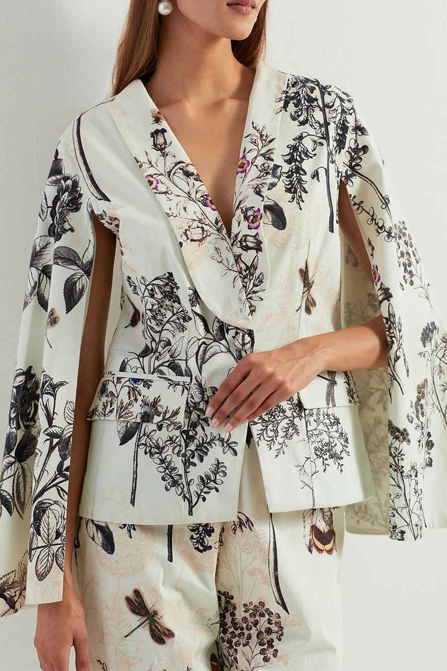 Saaya Printed Jacket & Lycra Pants Co-Ord Set