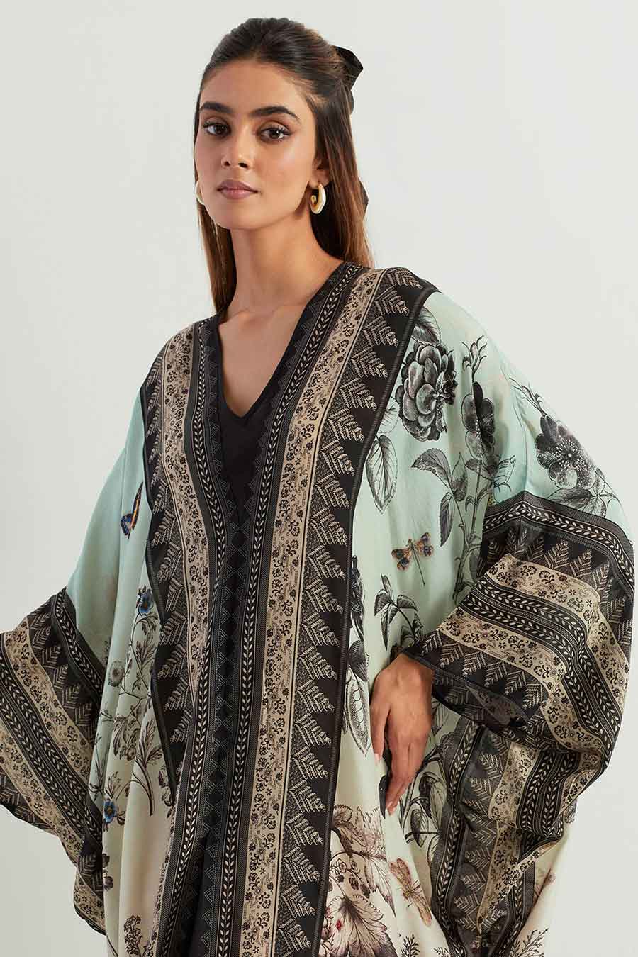 Saaya Ombre Printed Kaftan Dress