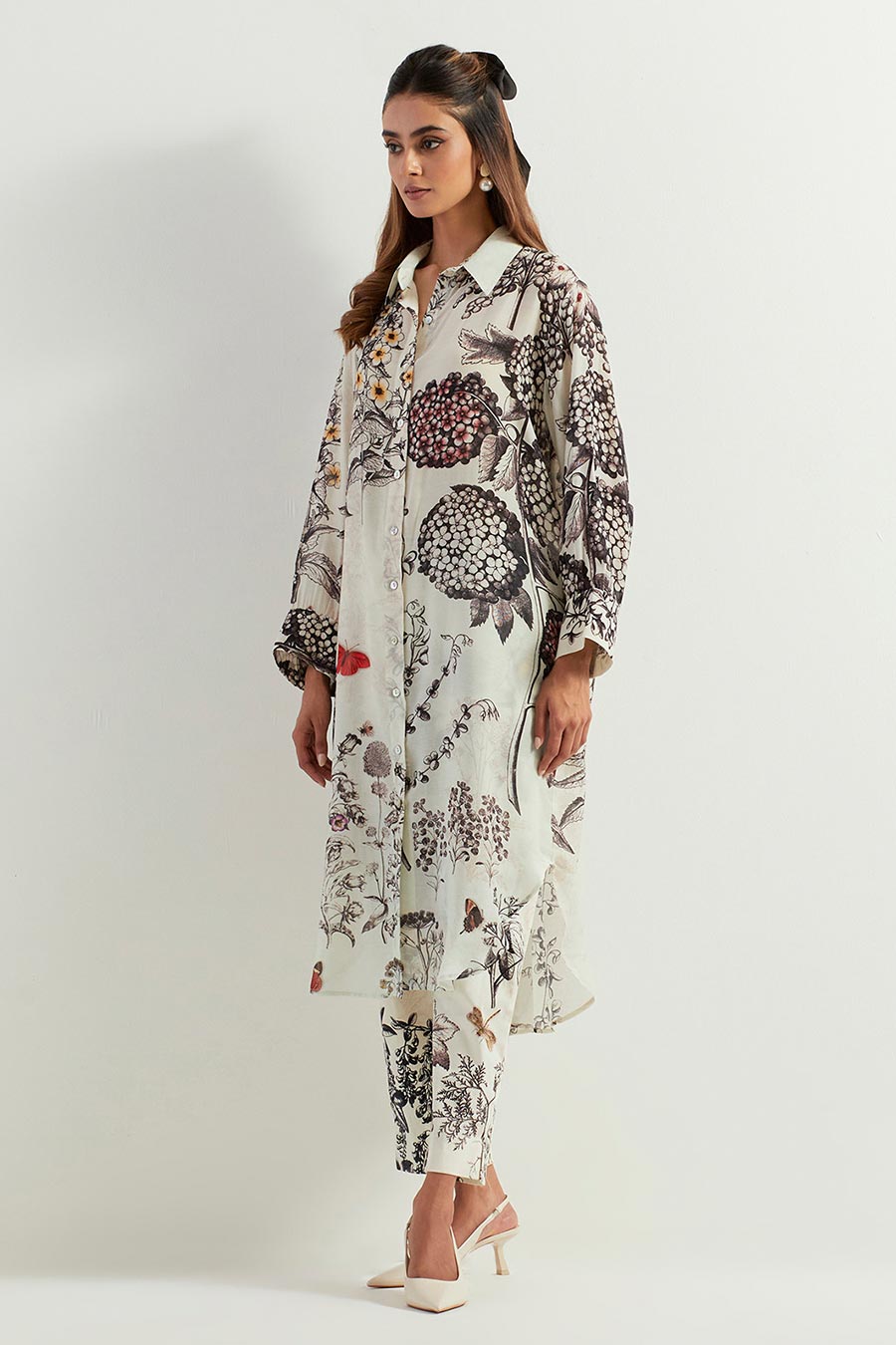 Saaya Printed Shirt & Lycra Pants Co-Ord Set
