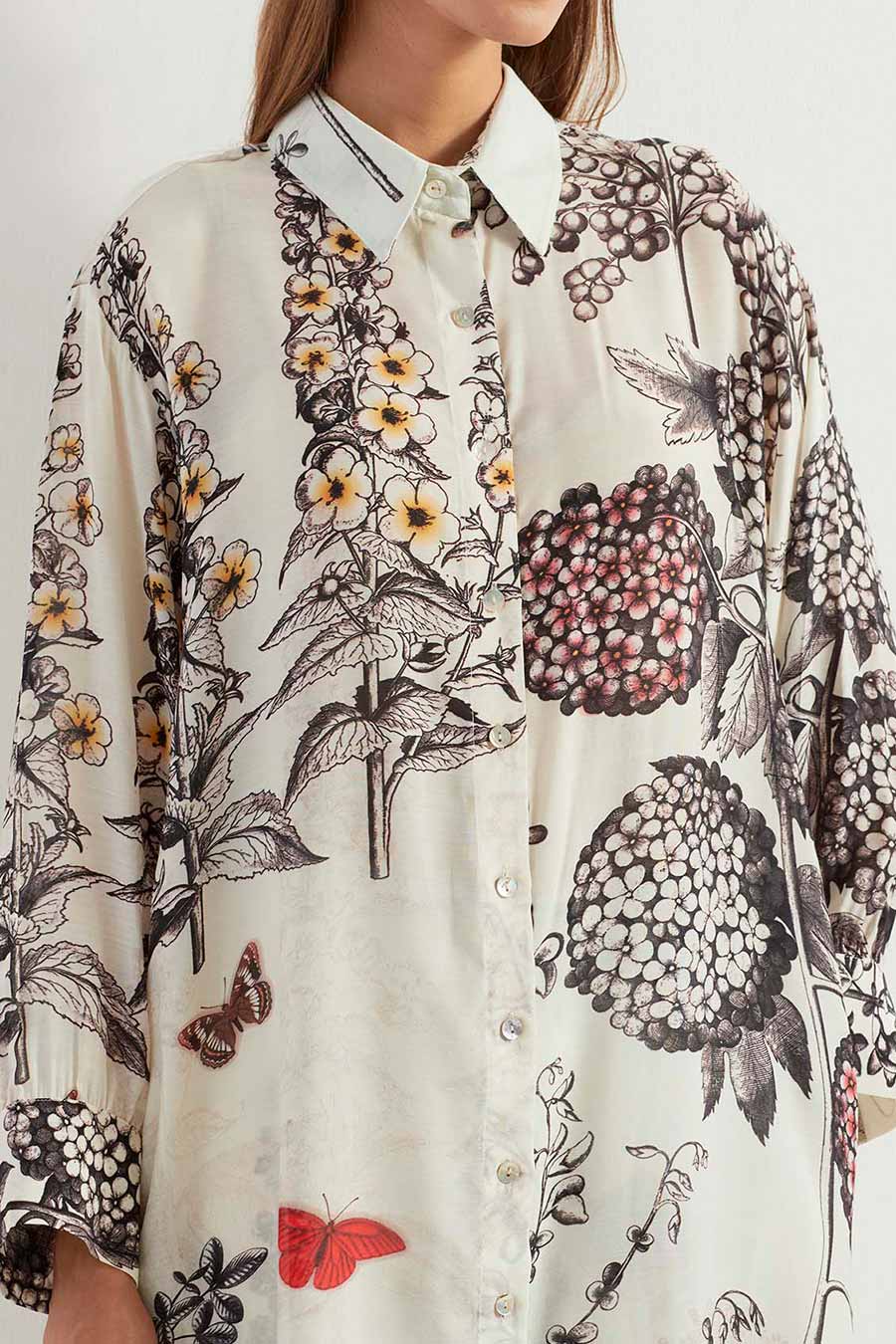 Saaya Printed Shirt & Lycra Pants Co-Ord Set