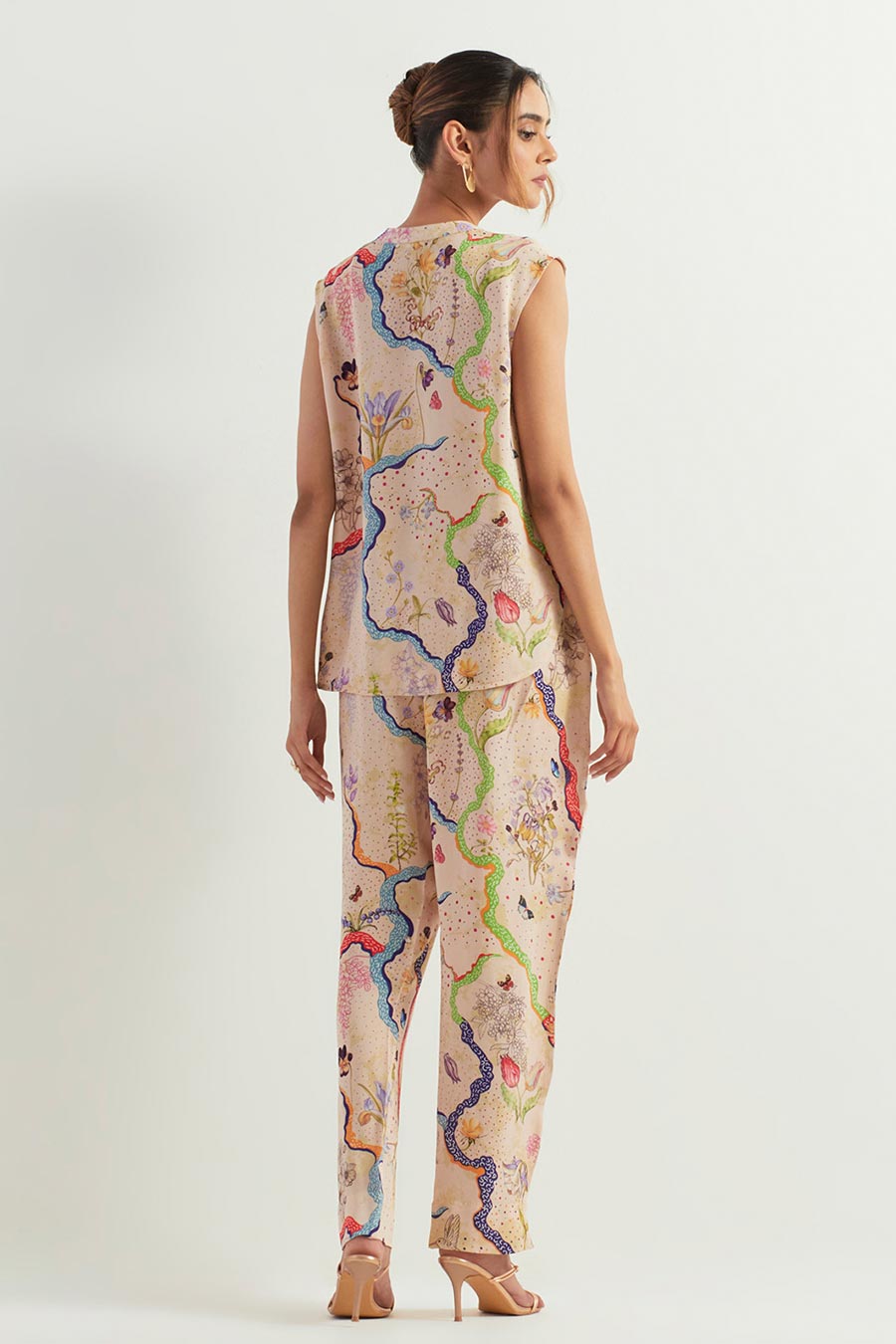 Eclectic Printed Top & Pants Co-Ord Set