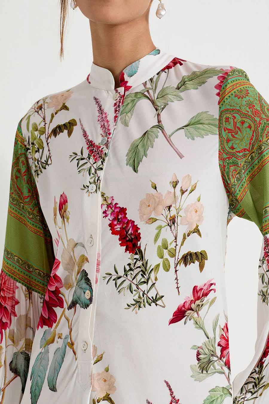 Daisy Printed Georgette Cowl Drape Dress
