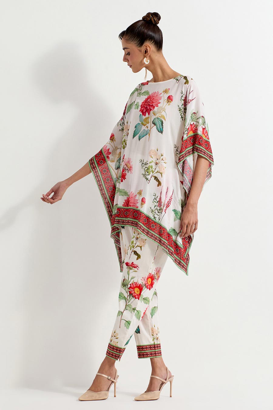 Daisy Printed Kaftan & Pant Co-Ord Set