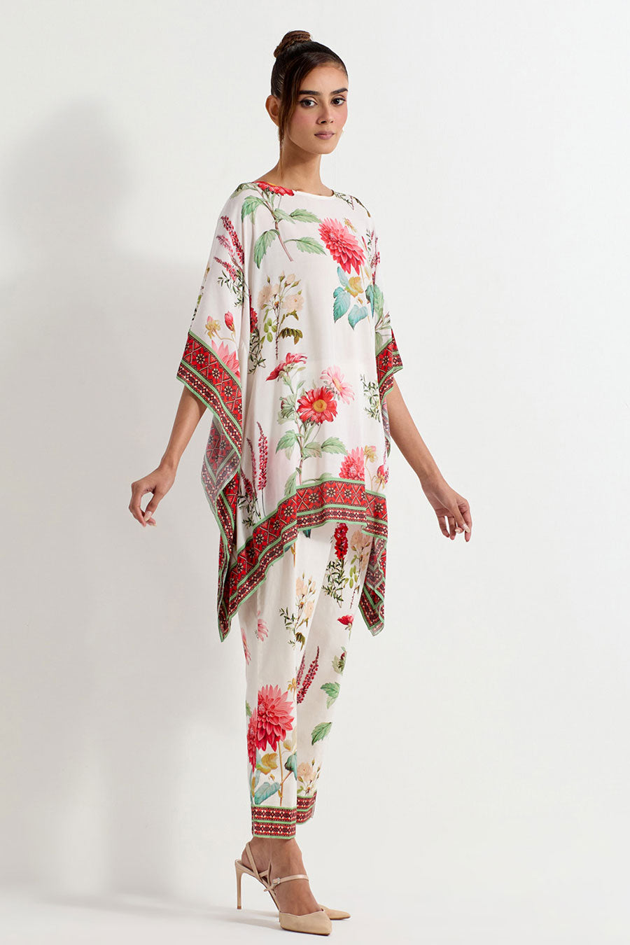 Daisy Printed Kaftan & Pant Co-Ord Set