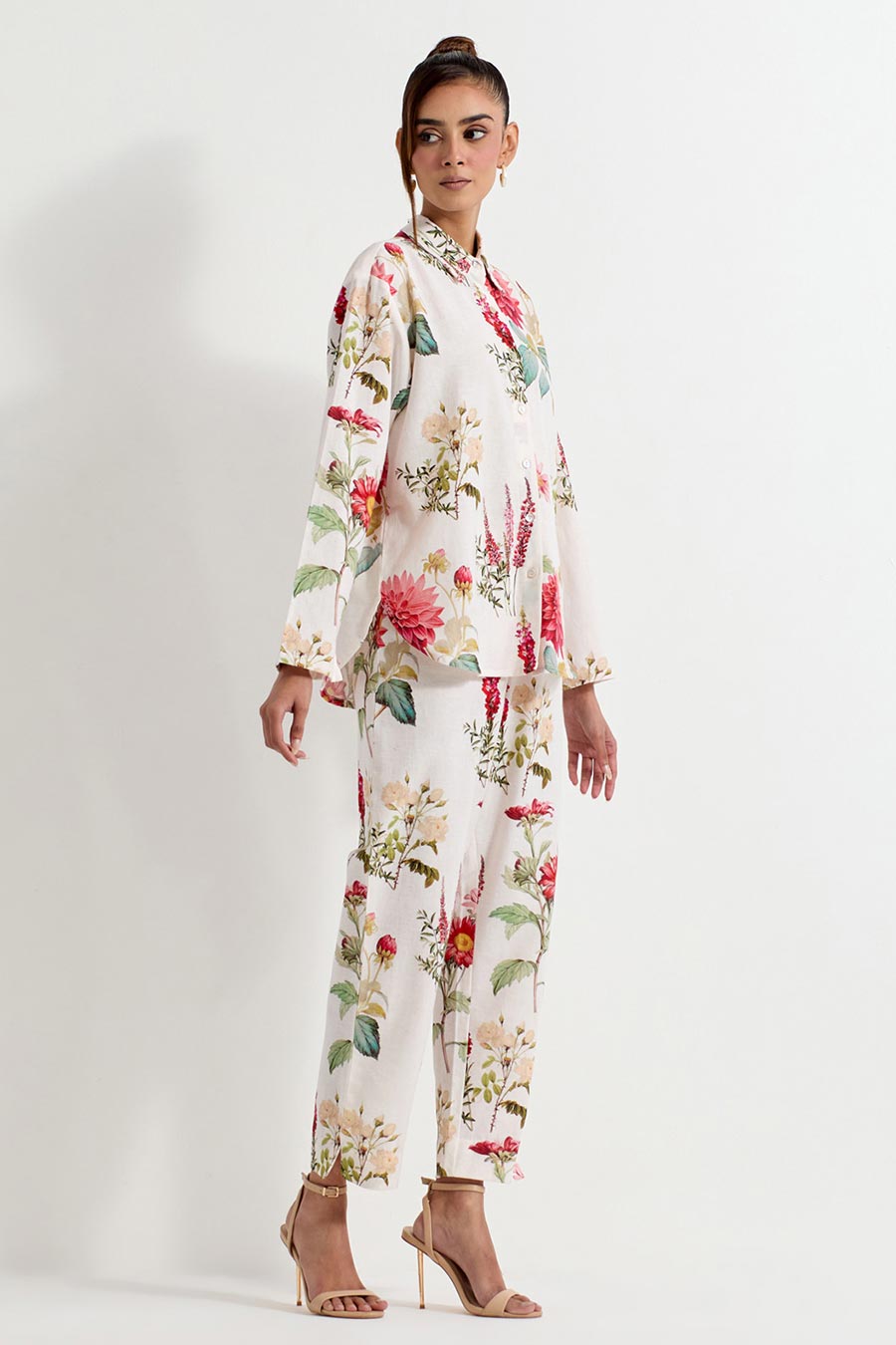 Daisy Printed Cotton Linen Co-Ord Set