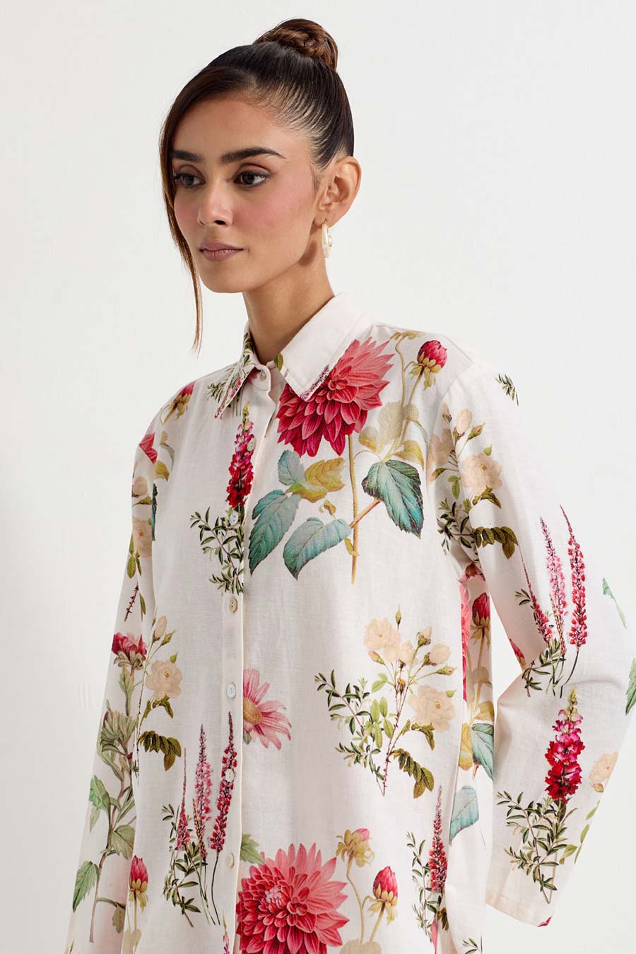 Daisy Printed Cotton Linen Co-Ord Set