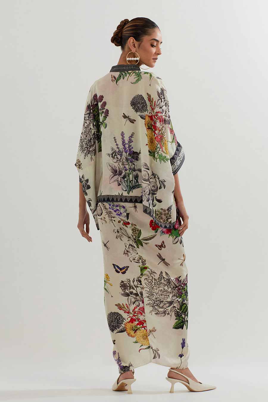 Botanical Printed Kaftan Top & Skirt Co-Ord Set