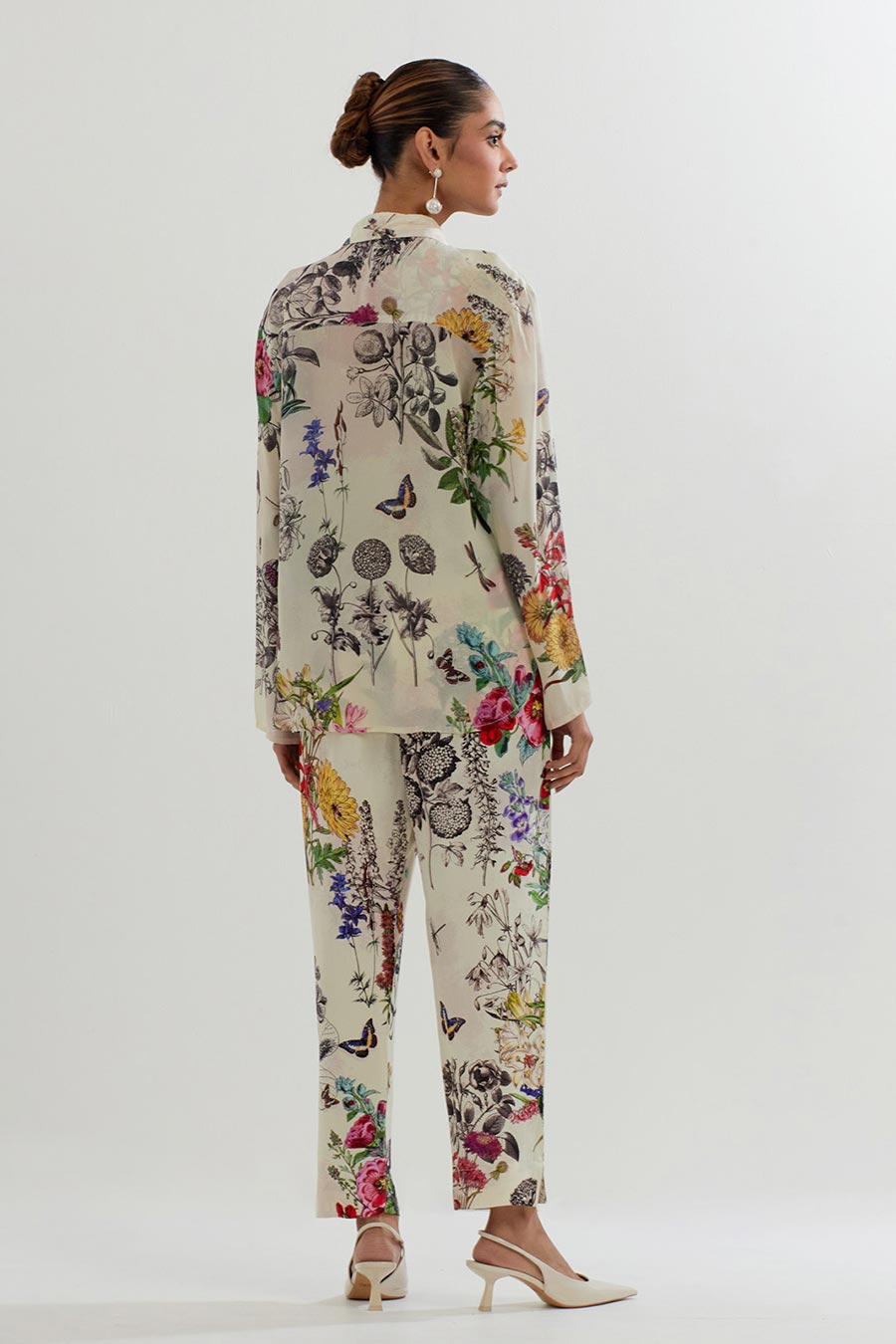 Botanical Printed Shirt & Pants Co-Ord Set