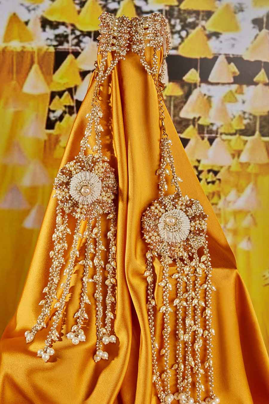 Gold Bridal Pearl Kalira
