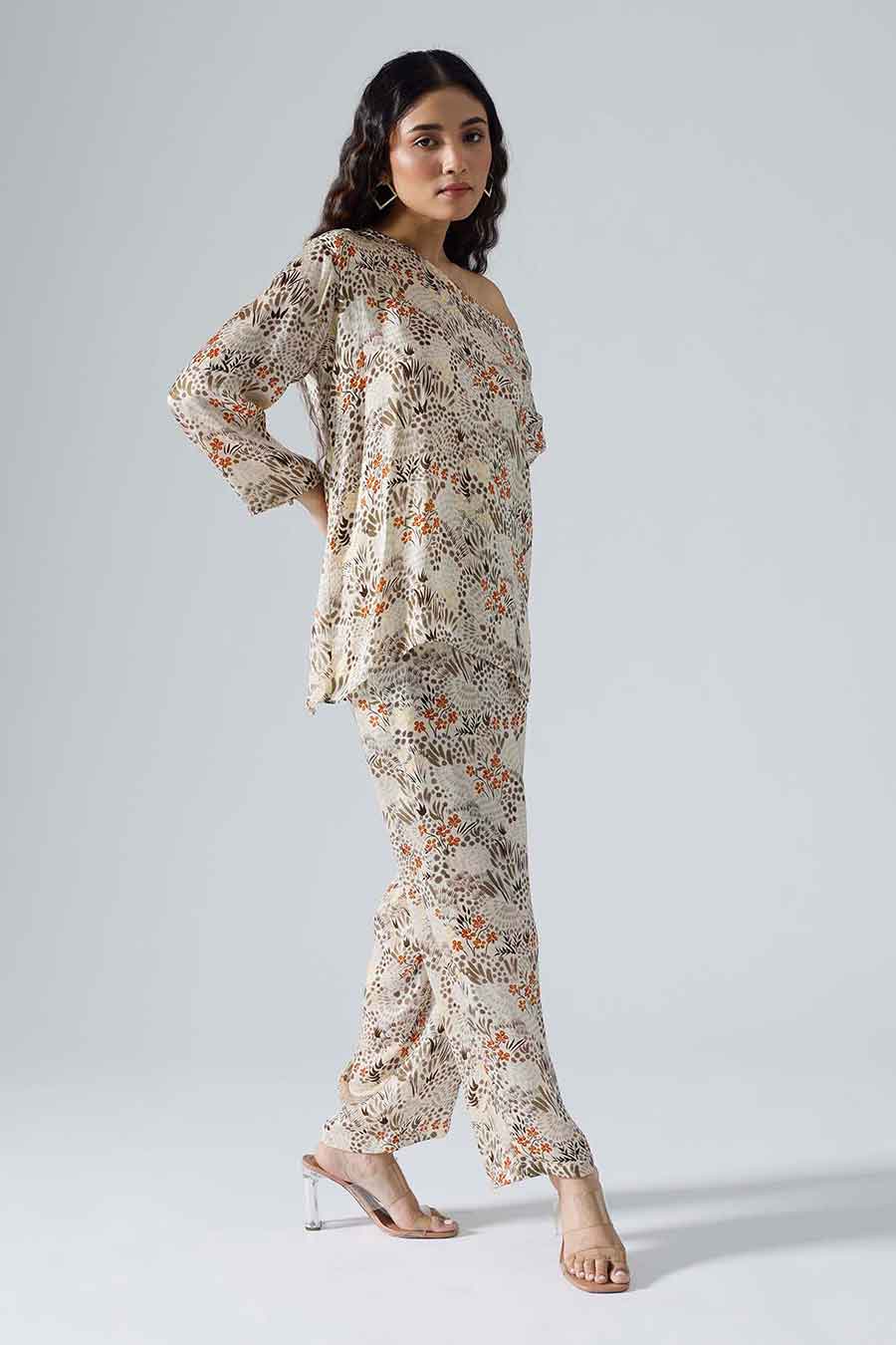 Ivory Printed Garden Co-ord Set