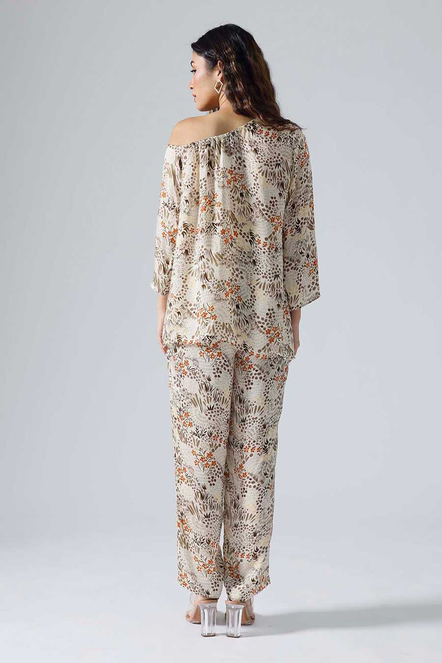 Ivory Printed Garden Co-ord Set