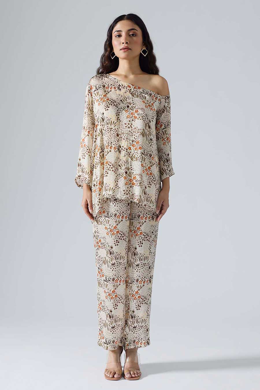 Ivory Printed Garden Co-ord Set