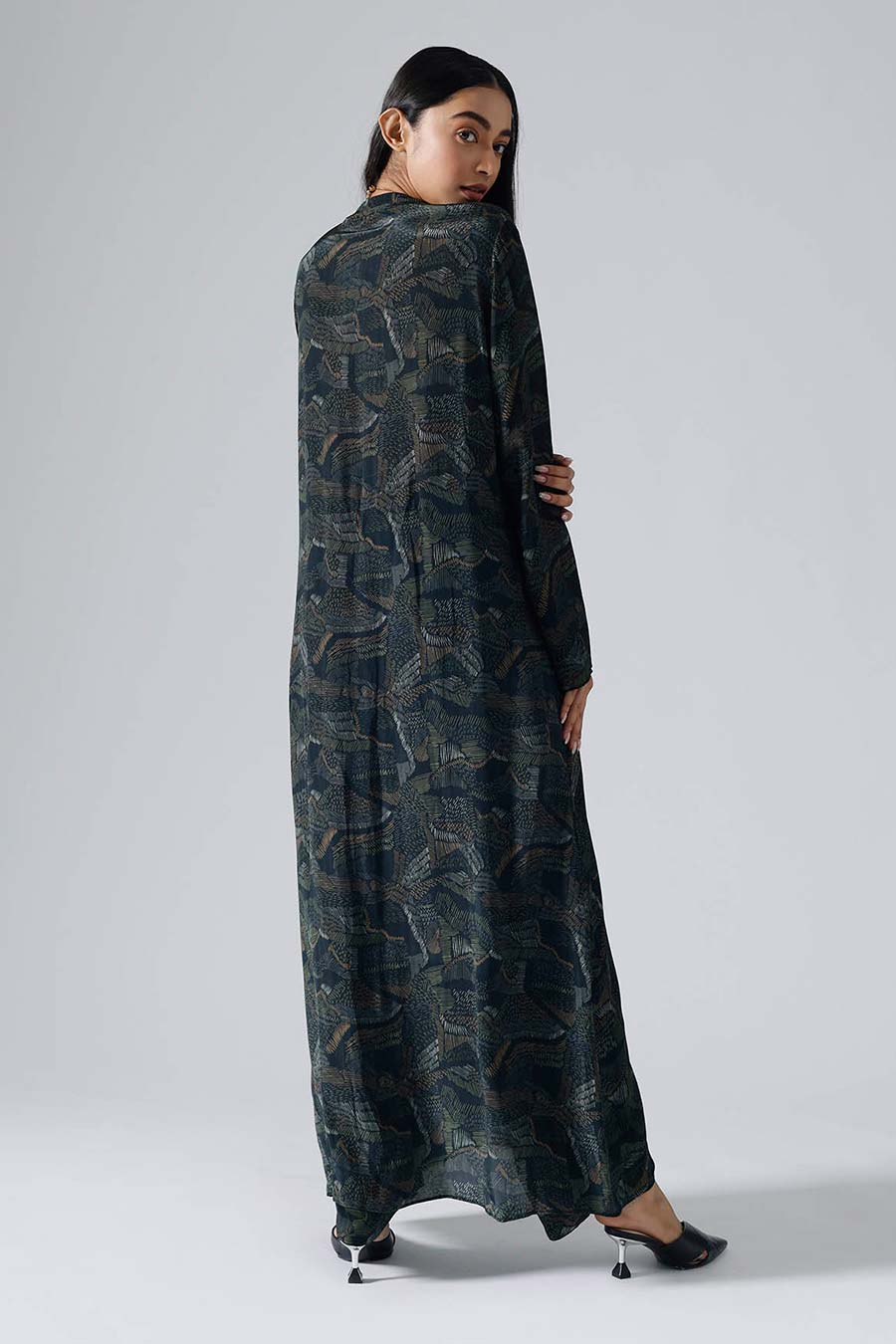 Printed Lines Jacket Co-ord Set