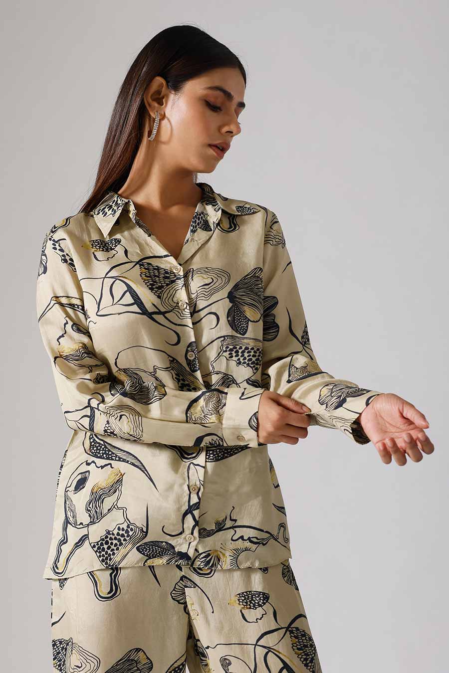 Gold Printed Reflect Co-Ord Set