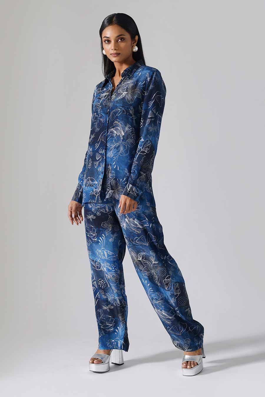 Marbled Blue Printed Reverie Shirt