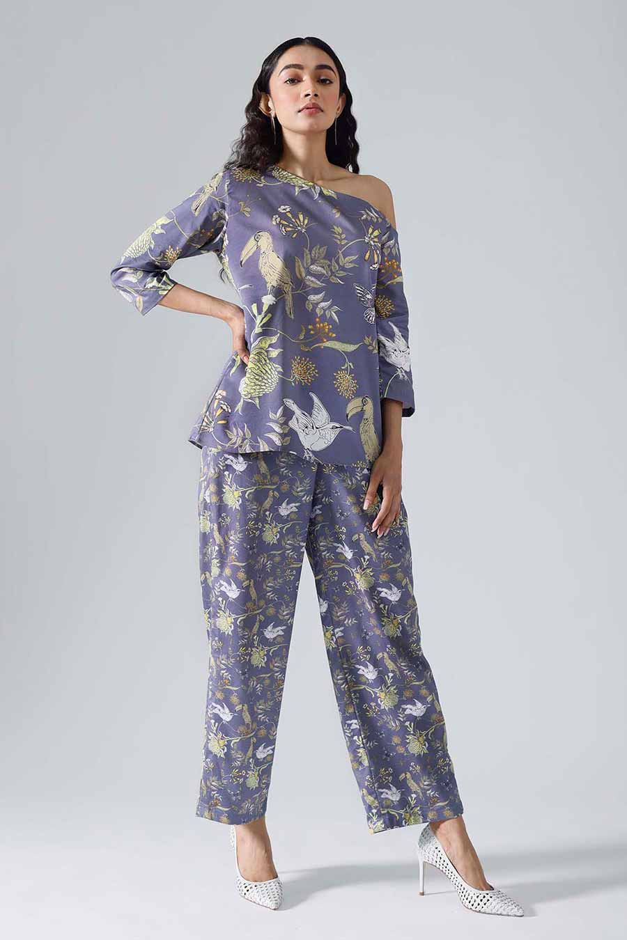 Lavender Printed Toucan Co-ord Set