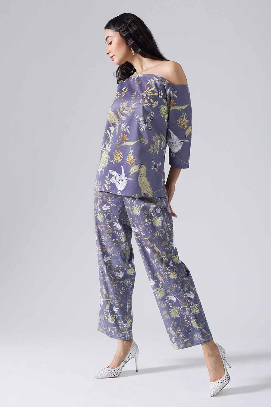 Lavender Printed Toucan Co-ord Set
