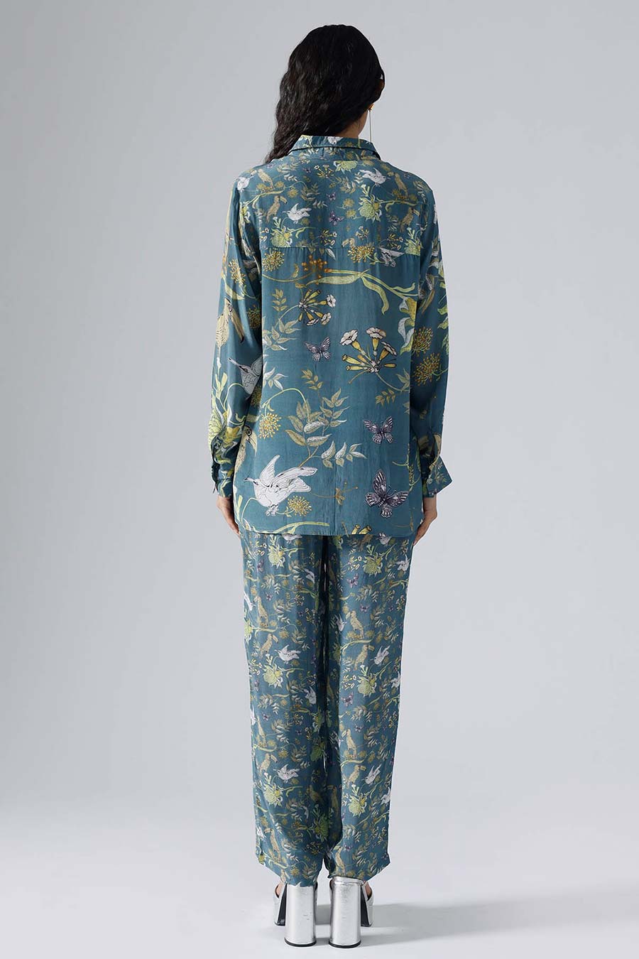 Teal Printed Toucan Co-ord Set