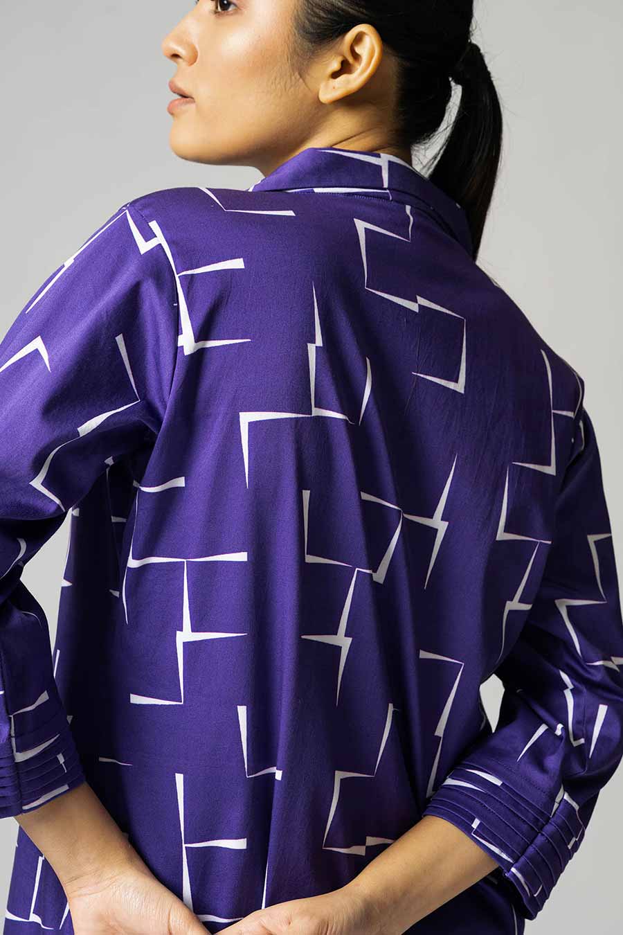 Purple Brick Printed Shirt