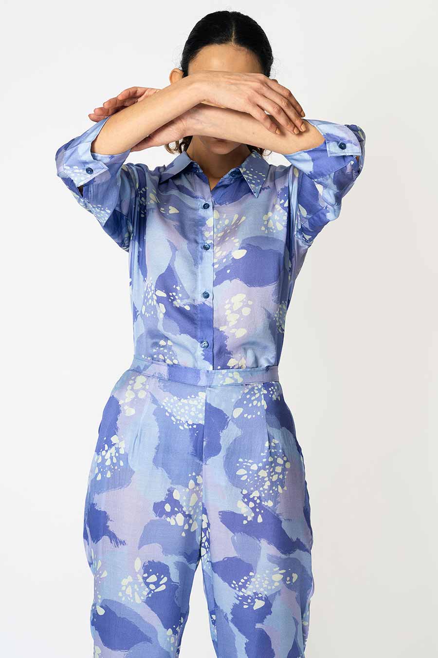 Lilac Dots Printed Shirt