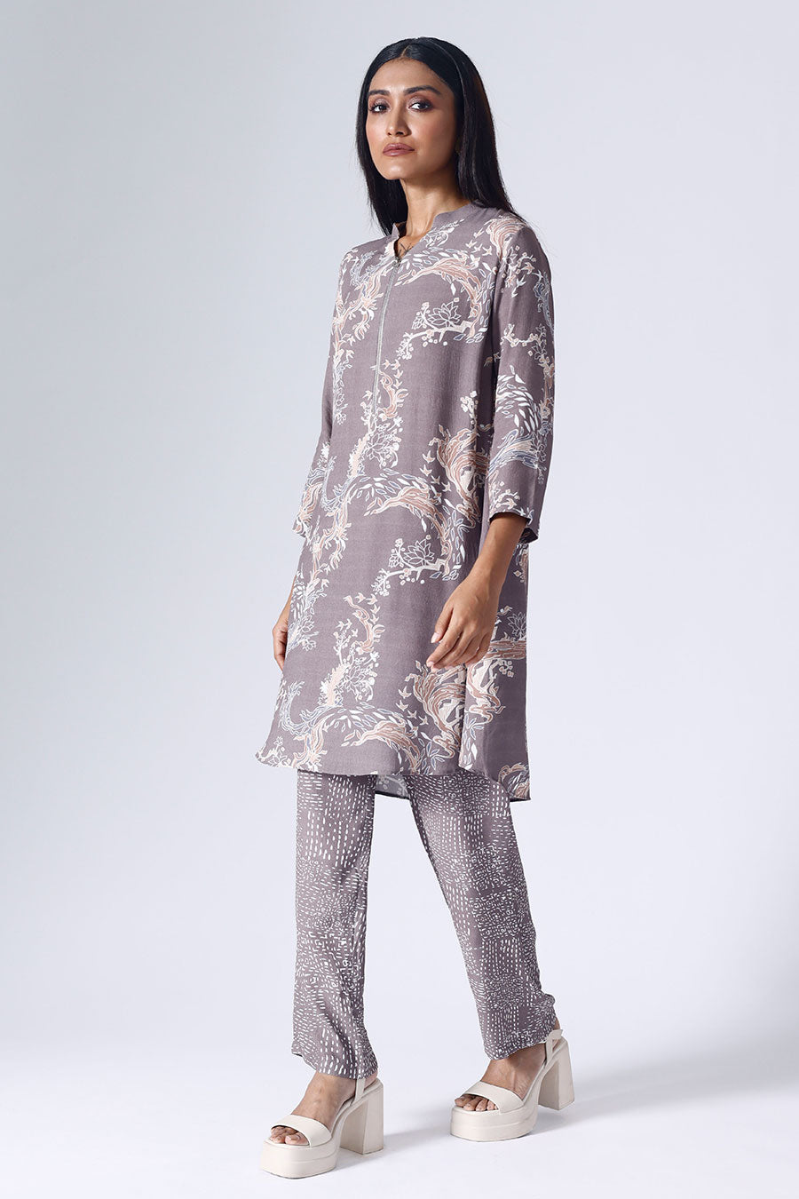Plum Lotus Tunic & Pant Set