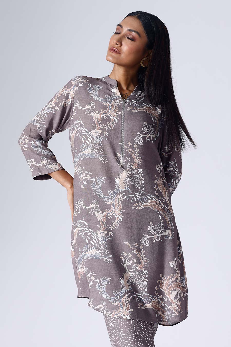 Plum Lotus Tunic & Pant Set