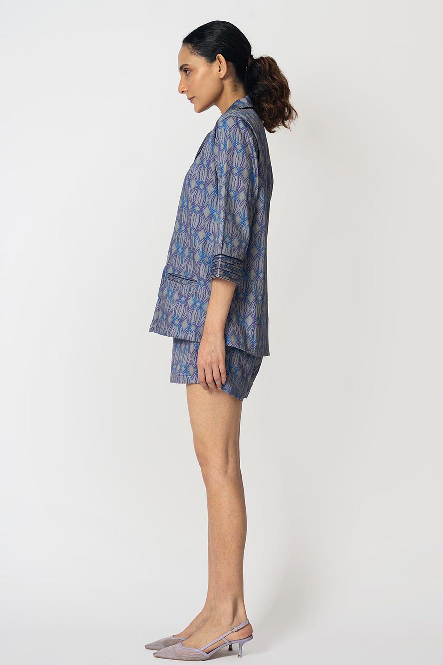 Grey Rhombus Printed Shirt