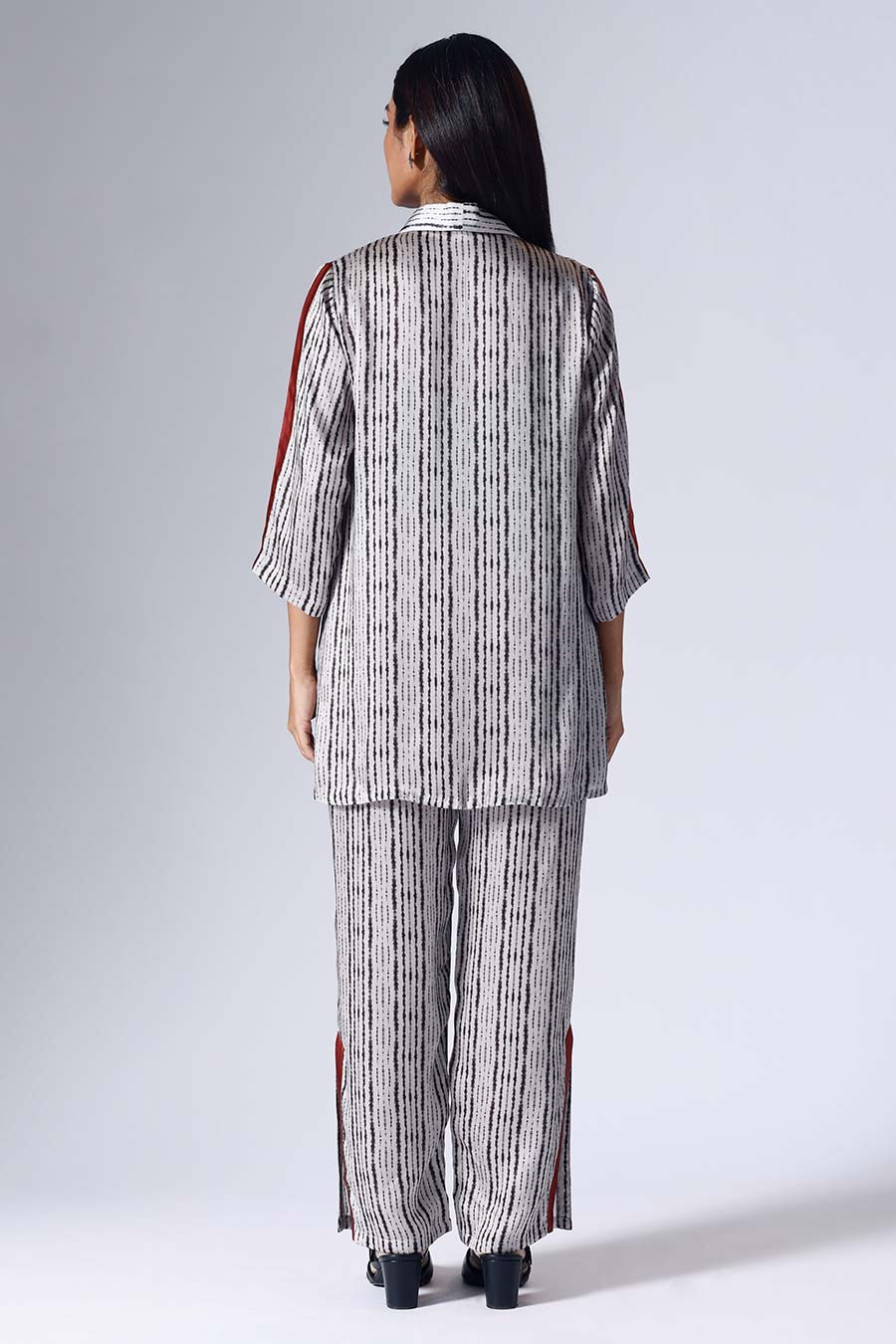 Black & White Shibori Jacket Co-Ord Set