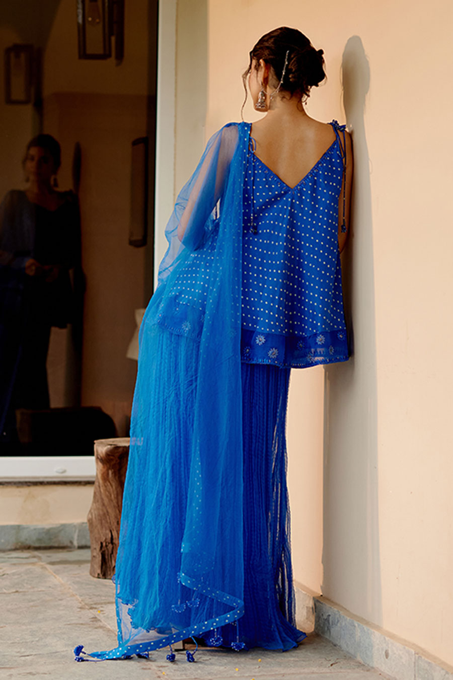 Royal Blue Belle Embroidered Kurta Set
