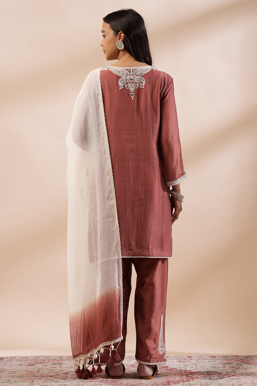 Brown Nyra Embroidered Kurta Set