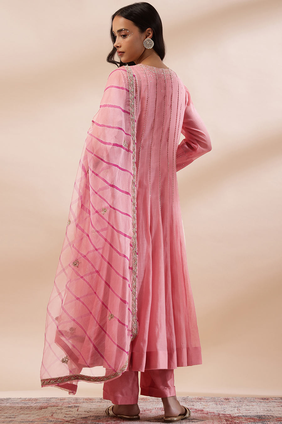 Pink Gulnaz Embroidered Angrakha Set