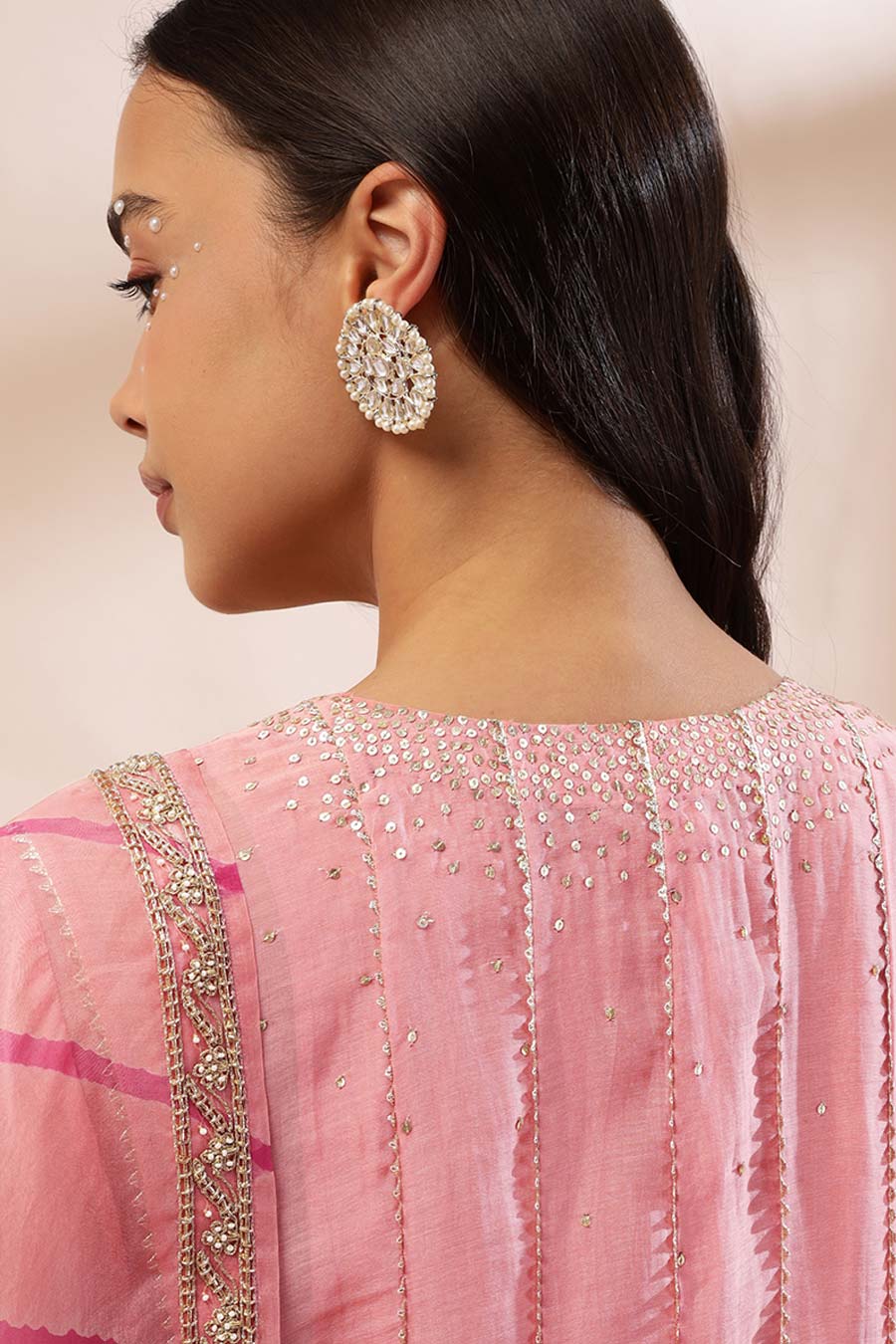 Pink Gulnaz Embroidered Angrakha Set