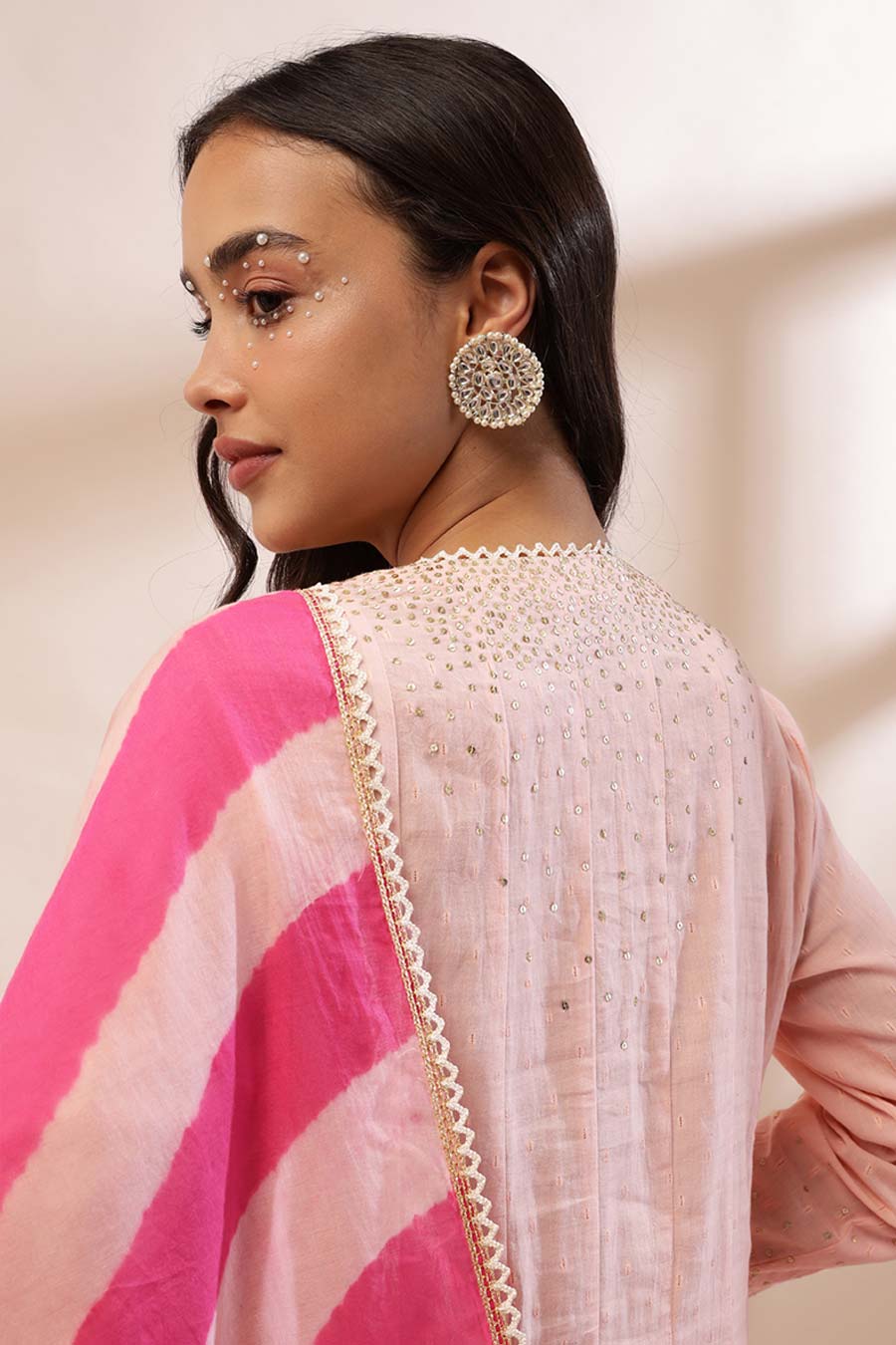 Peach Maysa Embroidered Angrakha Set