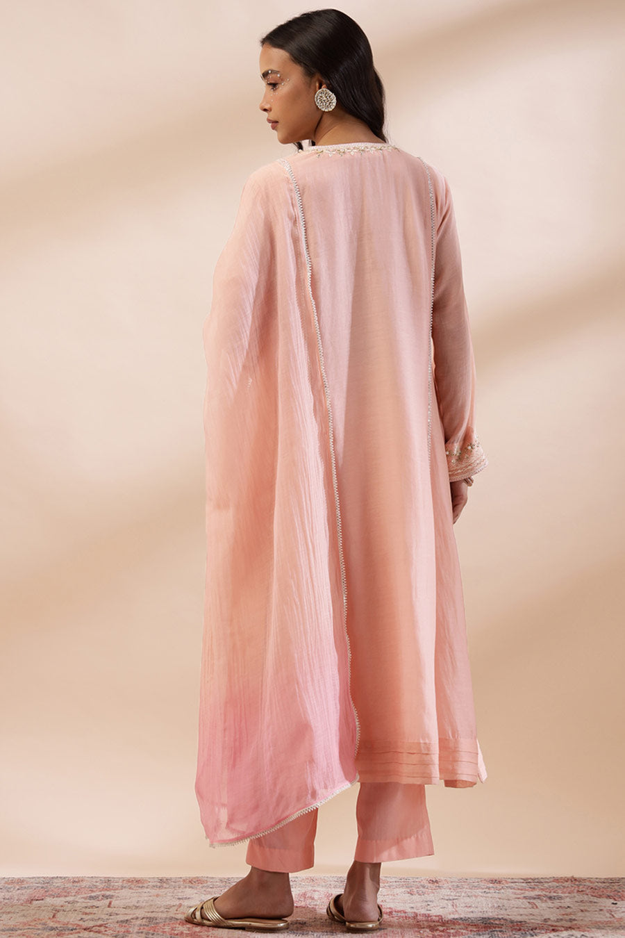 Blush Pink Zainab Embroidered Kurta Set