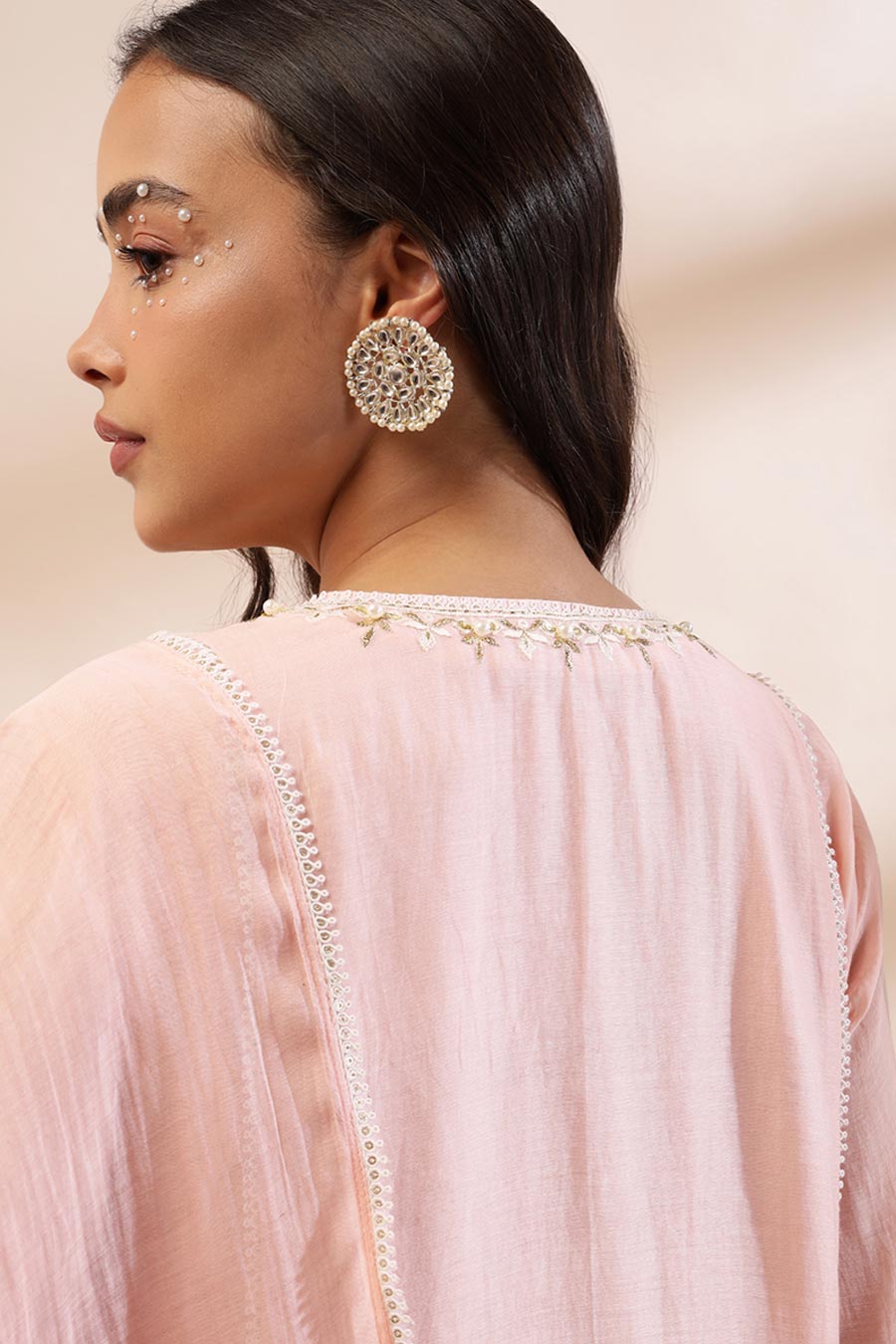 Blush Pink Zainab Embroidered Kurta Set