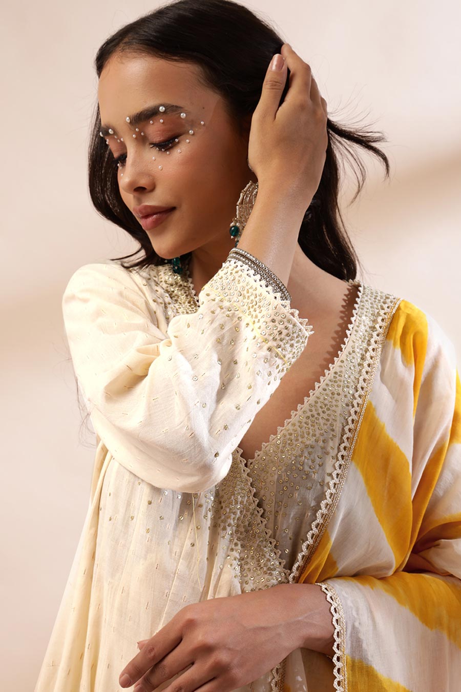 Ivory Maysa Embroidered Angrakha Set