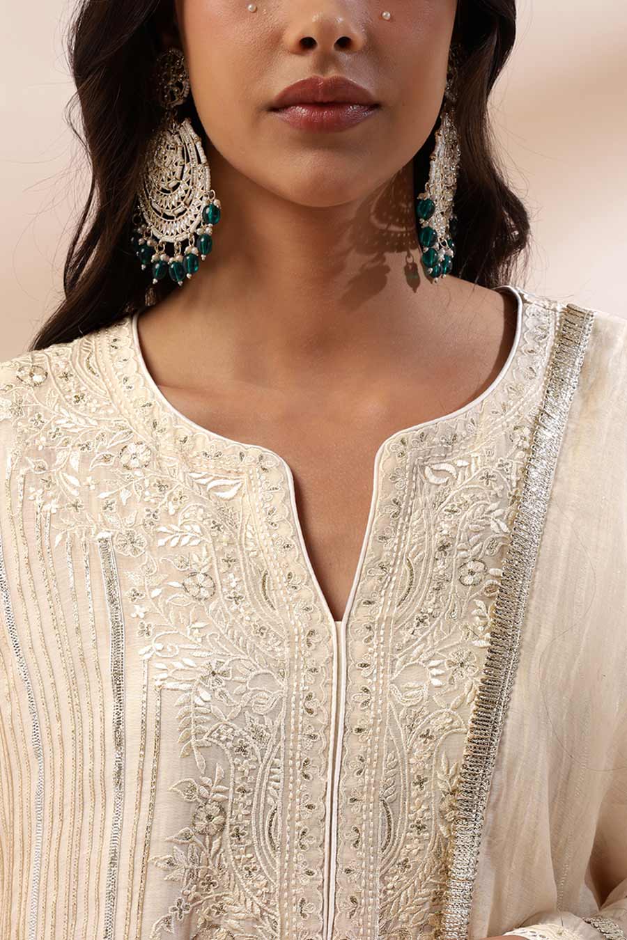 Ivory Noor Embroidered Kurta Set
