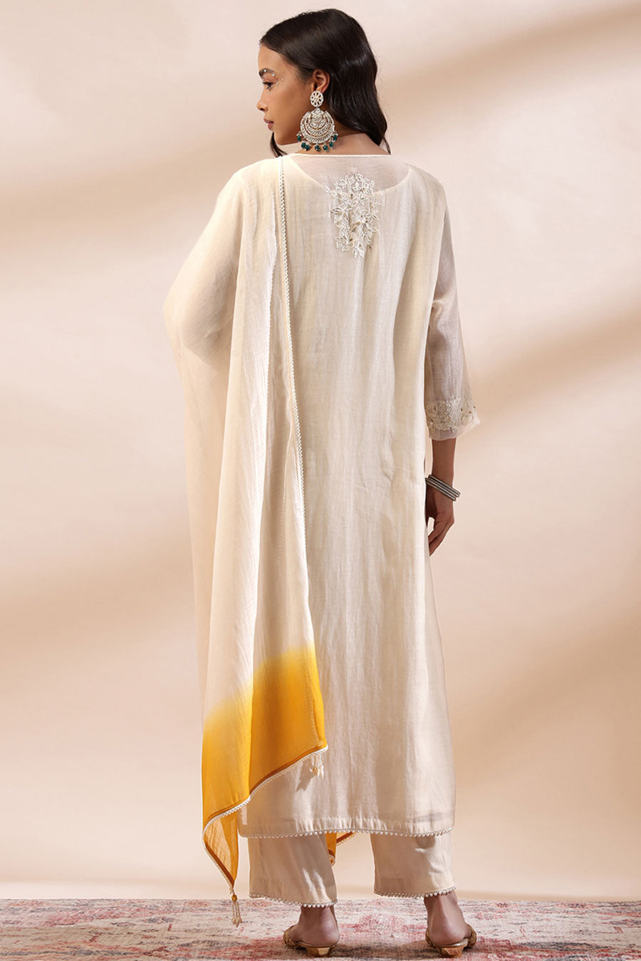 Ivory Zennat Embroidered Kurta Set