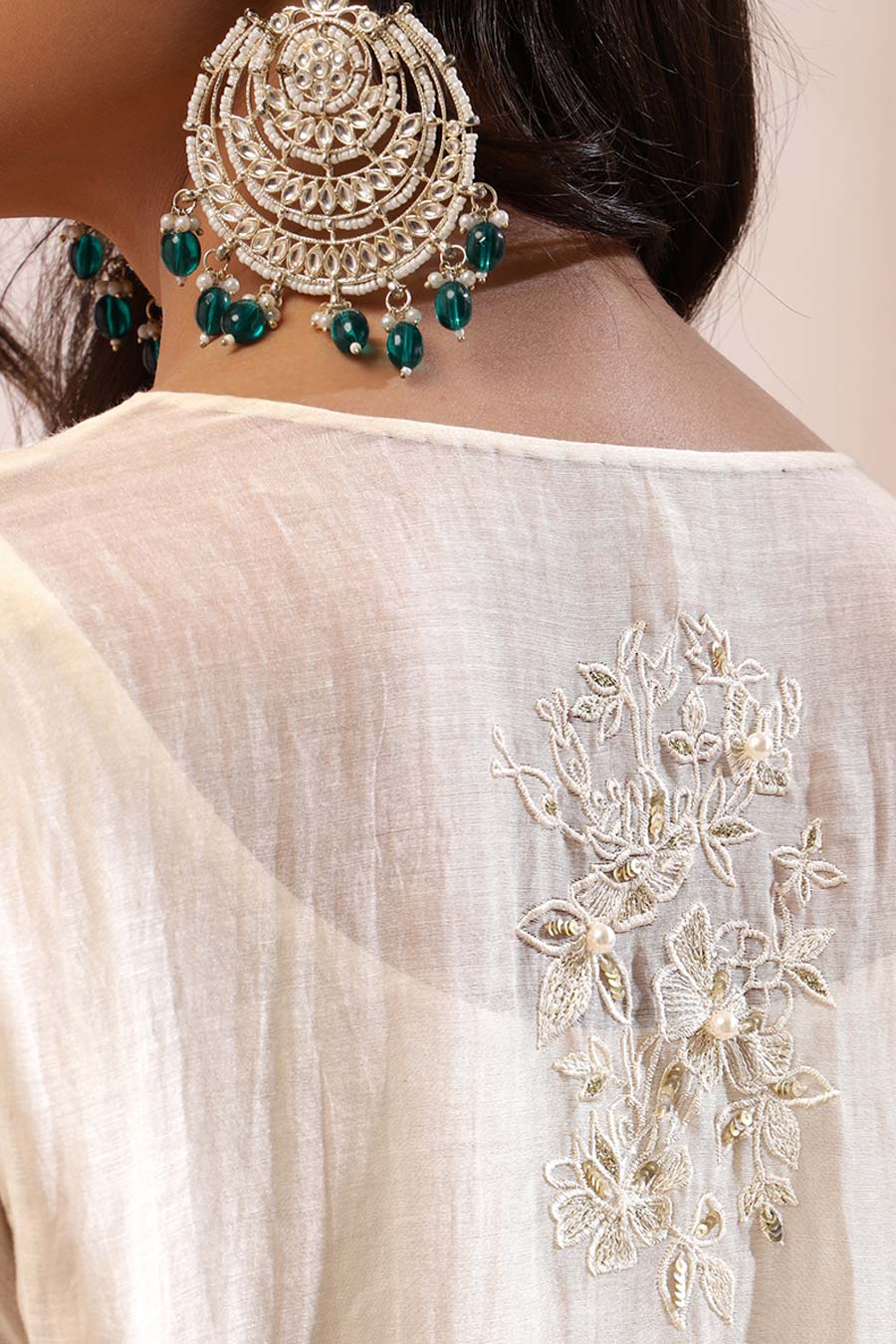 Ivory Zennat Embroidered Kurta Set