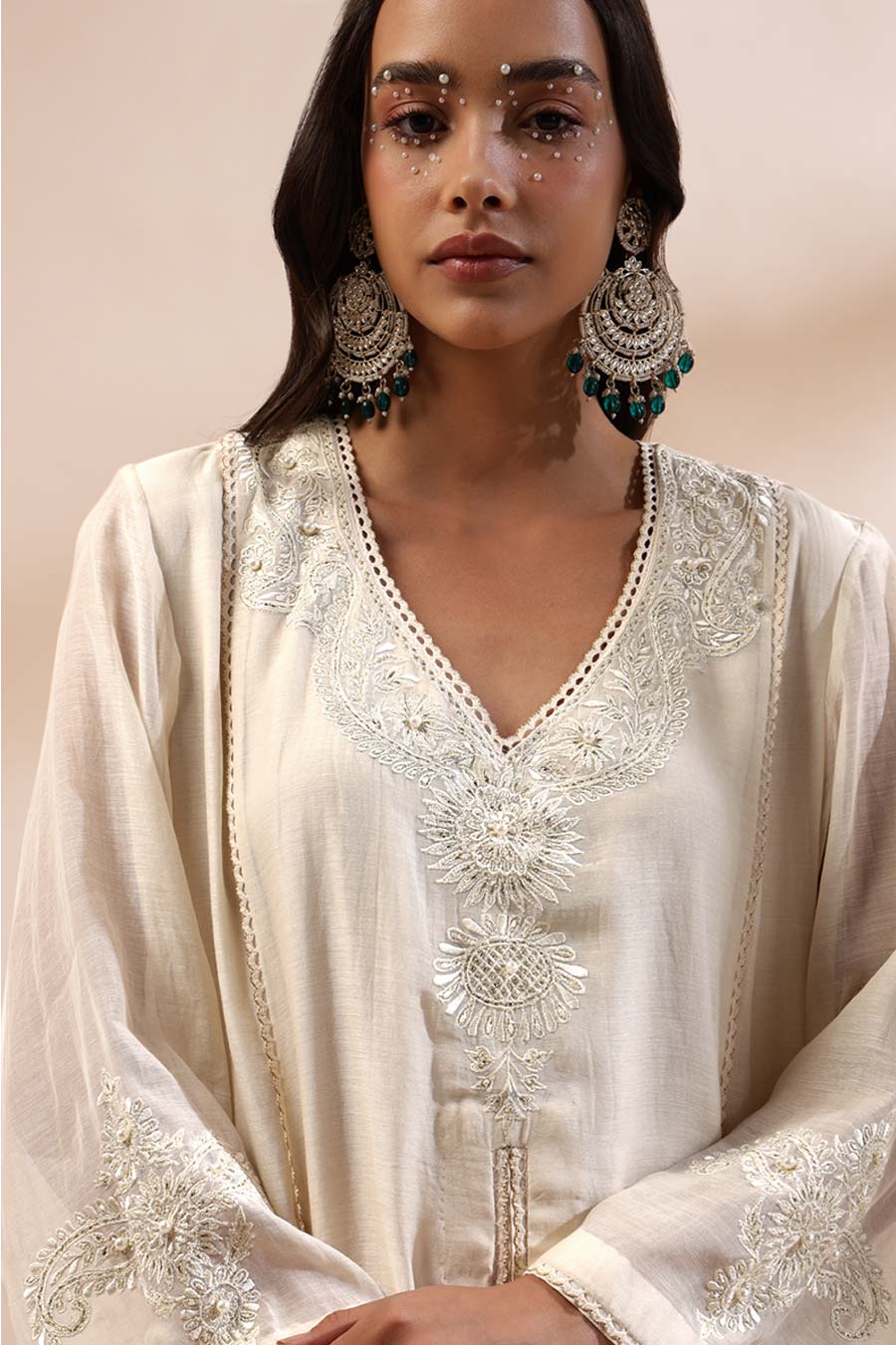 Ivory Imra Embroidered Kurta & Pant Set
