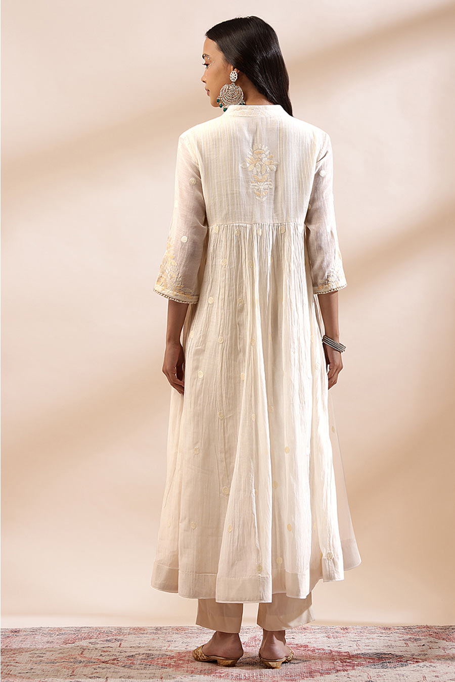 Ivory Maysa Embroidered Anarkali & Pant Set