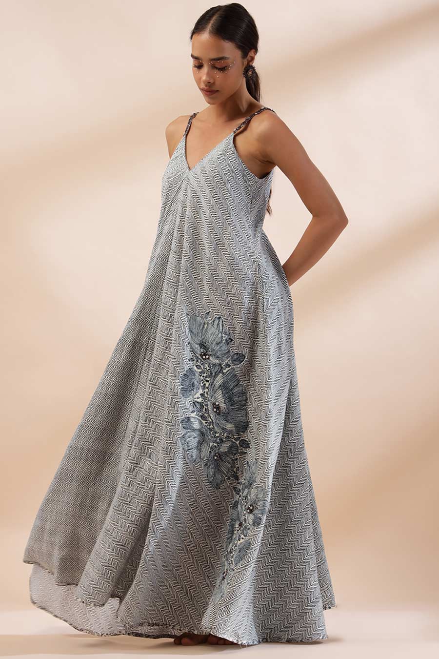 Black & White Luna Printed Maxi Dress