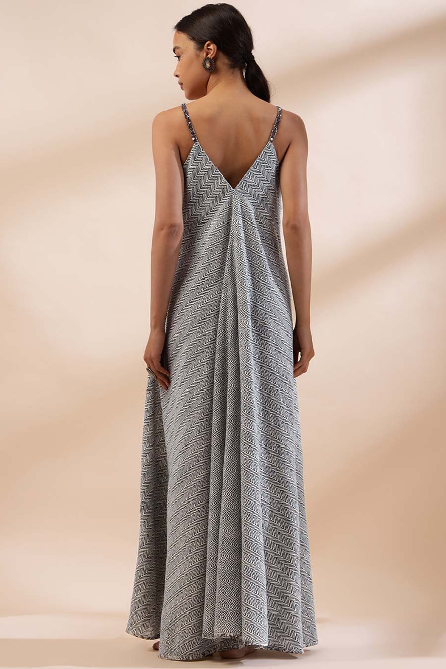 Black & White Luna Printed Maxi Dress