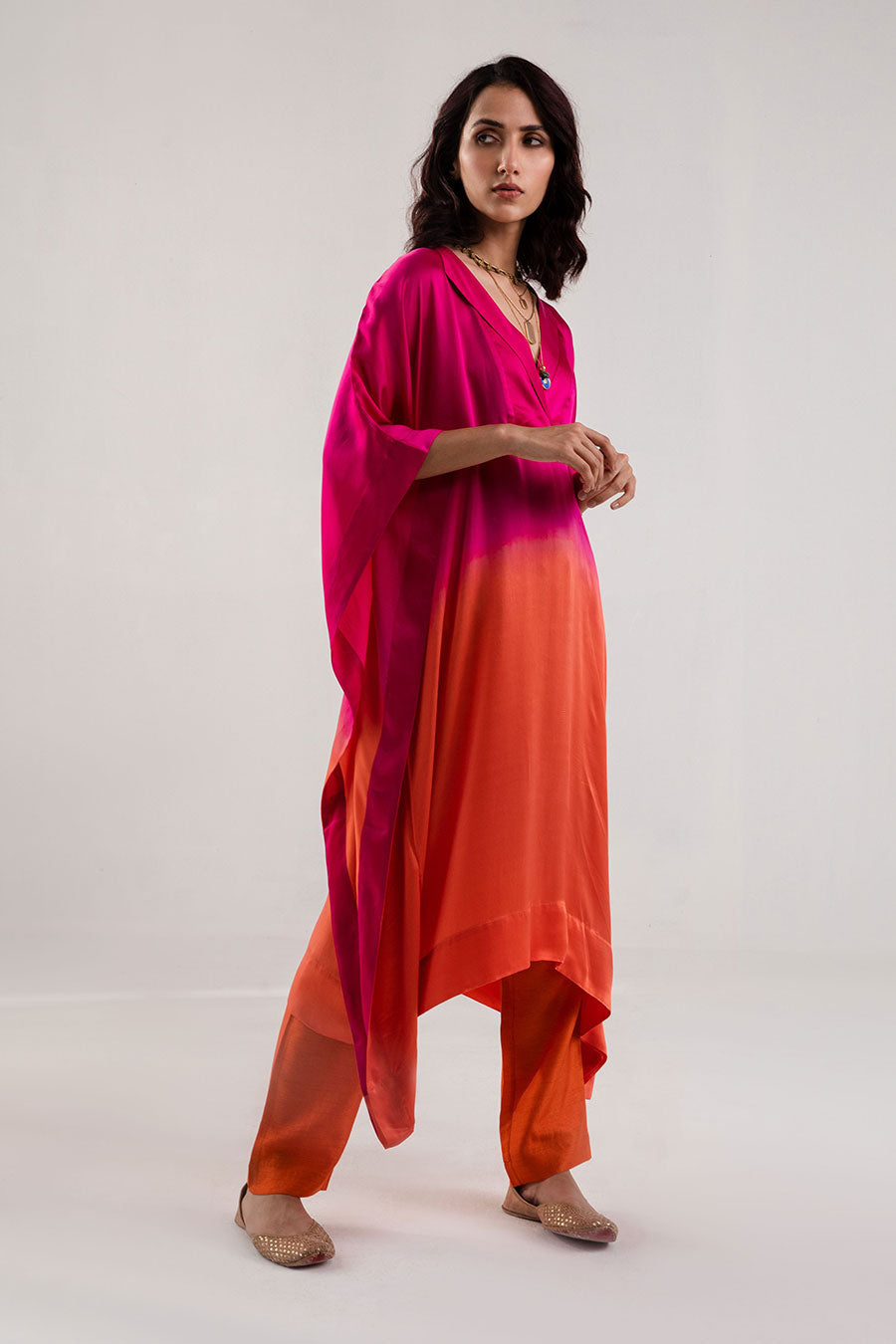 Pink Ombre Kaftan & Pant Co-Ord Set