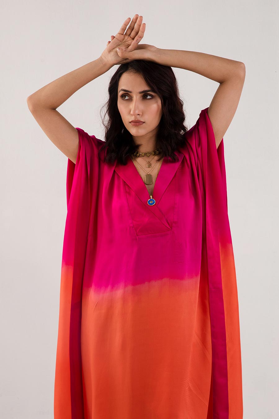 Pink Ombre Kaftan & Pant Co-Ord Set