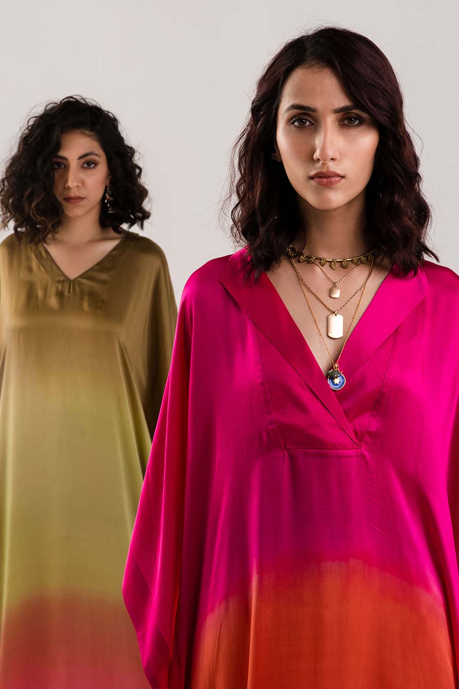 Pink Ombre Kaftan & Pant Co-Ord Set